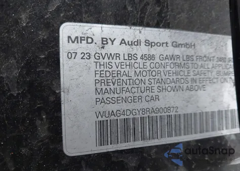 2024 Audi Rs 3 Tfsi Quattro S Tronic из США, поврежденный, VIN WUAG4DGY8RA900872